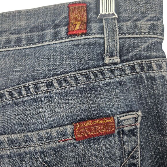 7 for all Mankind Men's Jeans A Pocket Relax Button Fly 34x30 Straight Leg Blue - Picture 6 of 10